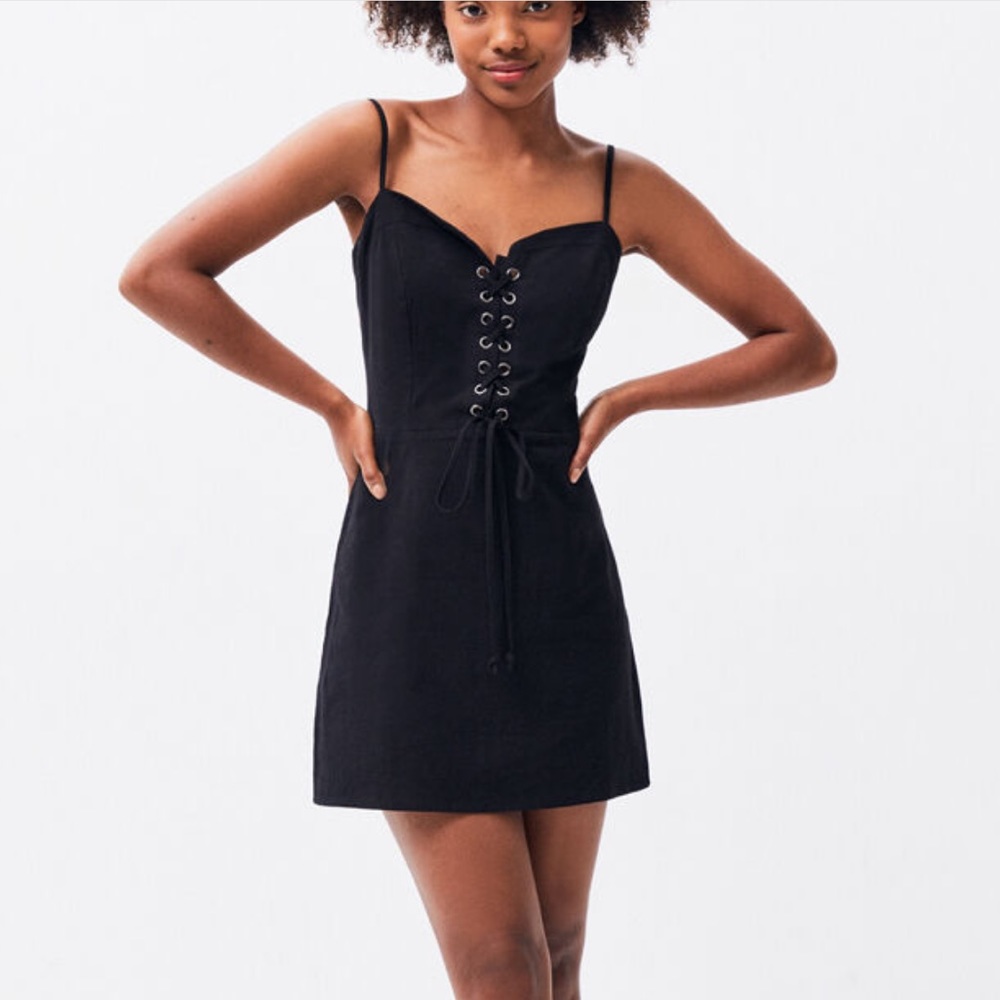 Kendall & Kylie lace up mini dress